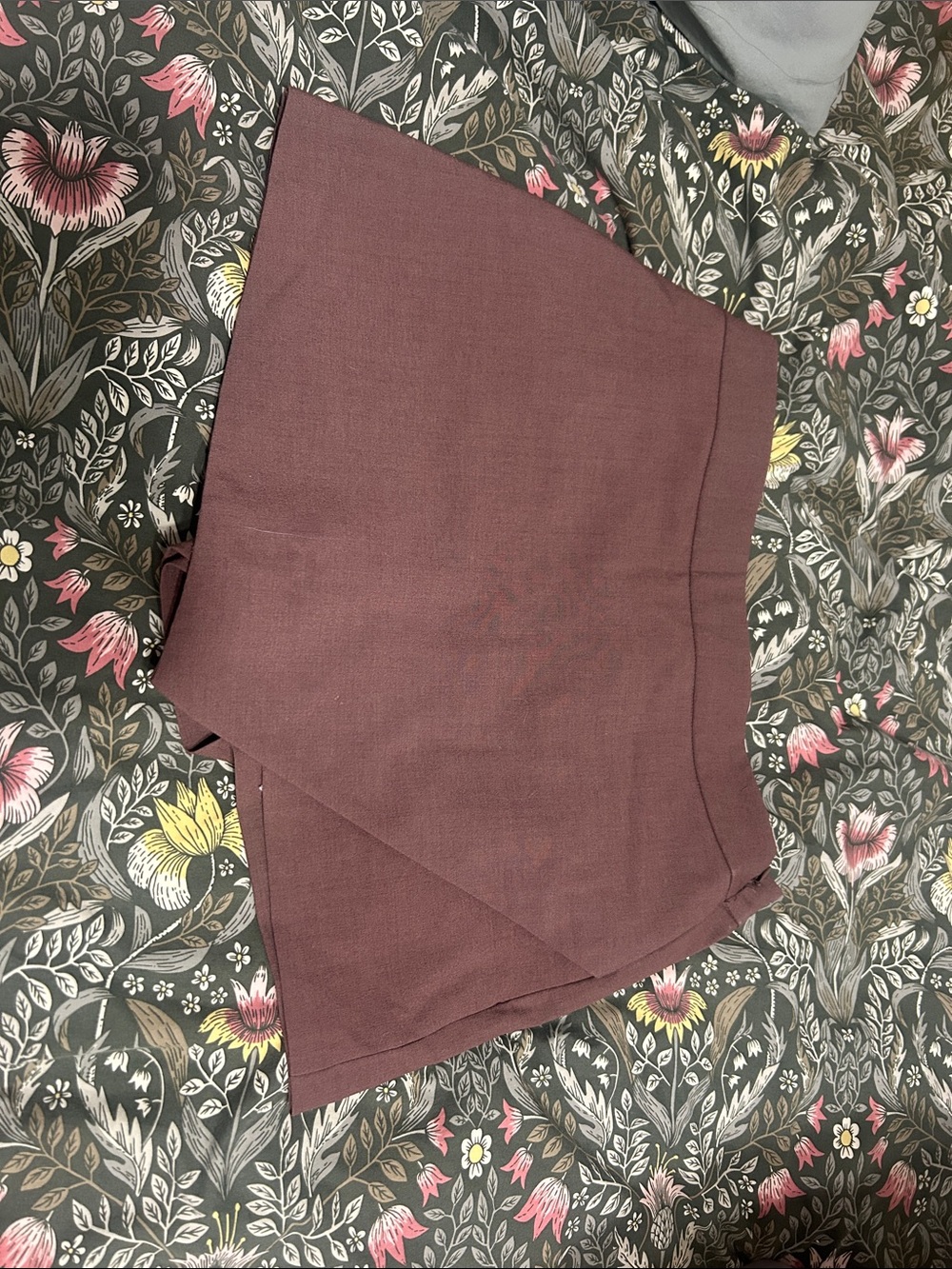 High-Waist Wrap Skort in Brown